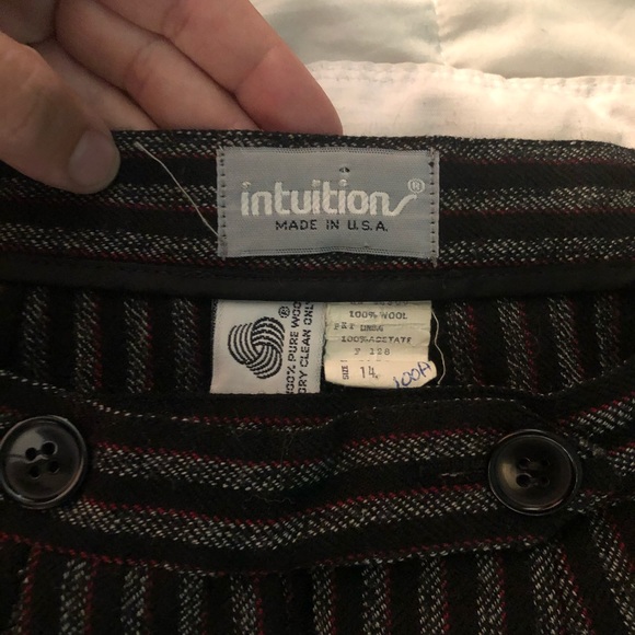 Vintage wool intuition skirt size 8 - Picture 2 of 4